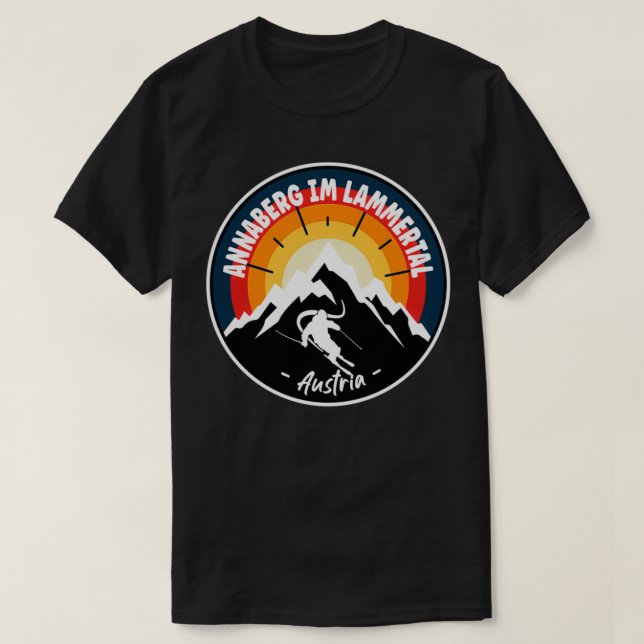 Skiing In Annaberg im Lammertal Austria T-Shirt (Design Front)