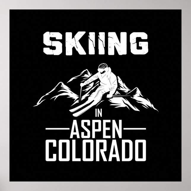 Skiing in Aspen Colorado  Poster (Front)