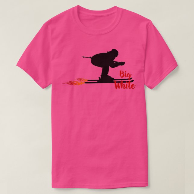 Skiing in Big White T-Shirt (Design Front)