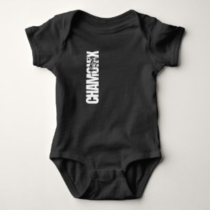 Skiing In Chamonix France Text Only Baby Bodysuit