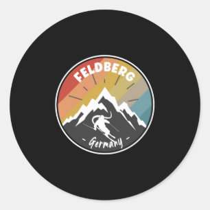 Skiing In Feldberg - Germany Classic Round Sticker
