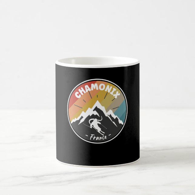 Skiing In France Chamonix Coffee Mug (Center)