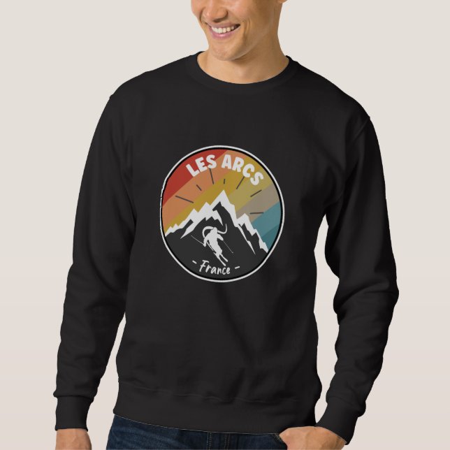 Skiing In France Les Arcs Sweatshirt (Front)