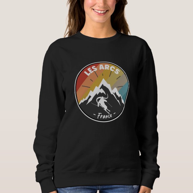 Skiing In France Les Arcs Sweatshirt (Front)