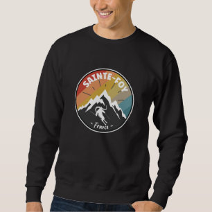 Skiing In France Sainte-Foy Sweatshirt