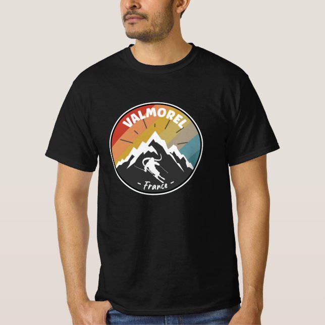 Skiing In France Valmorel T-Shirt (Front)