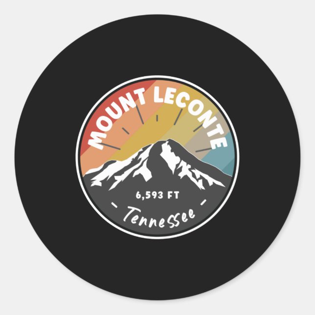 Skiing In Mount Leconte - Tennessee Classic Round Sticker (Front)