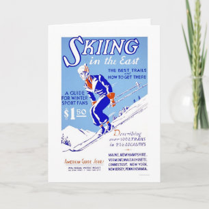Skiing In The East 1939 WPA Card