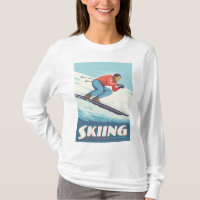 Skiing Is Believing Retro Print