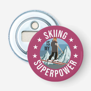 Skiing Is My Superpower Bottle Opener