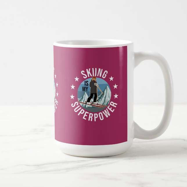 Skiing Is My Superpower Coffee Mug (Right)