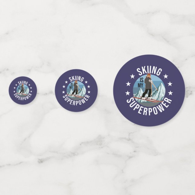 Skiing Is My Superpower Confetti (Fronts)