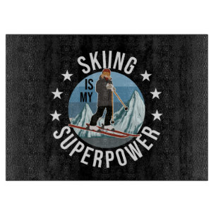 Skiing Is My Superpower Cutting Board