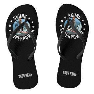Skiing Is My Superpower Jandals