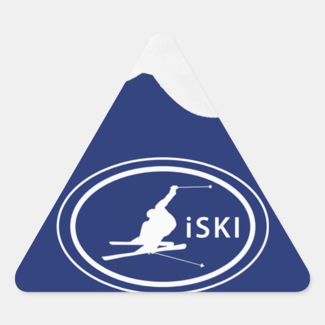 Skiing iSKI Oval Mountain Tag (Front)