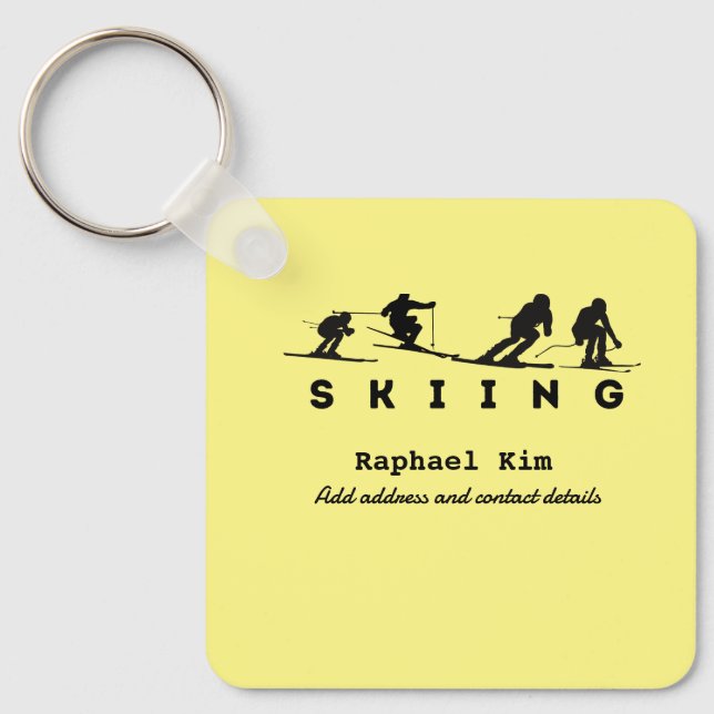Skiing Key Ring (Front)