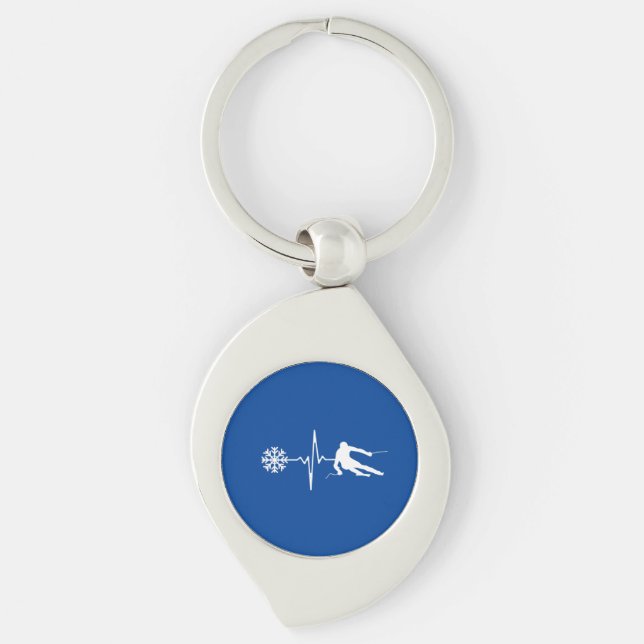 Skiing Key Ring (Front)