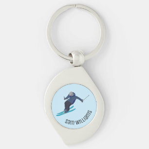 Skiing Key Ring