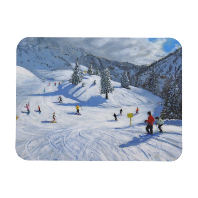 Skiing Kitzbhuel 2014 Magnet (Horizontal)