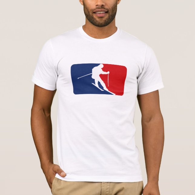 Skiing League Custom Logo T-Shirt (Front)