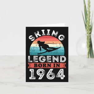 Skiing Legend Girls Born 1964 60th Birthday Gifts  Card