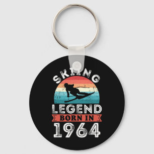 Skiing Legend Girls Born 1964 60th Birthday Gifts Key Ring