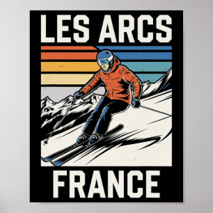 Skiing Les Arcs France  Poster
