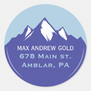 SKIING LIFT TICKET Invitation Return Address Seal