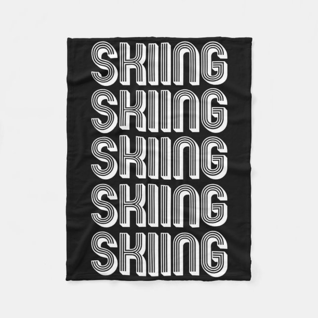 Skiing Lover 1  Fleece Blanket (Front)