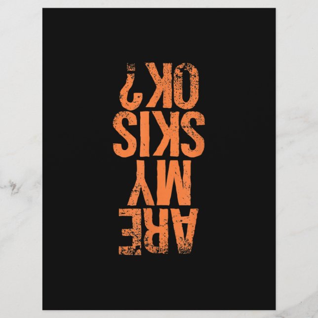 Skiing Lover | Are My Skis Ok? Custom Letterhead (Front)