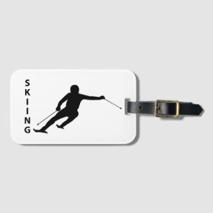Skiing Luggage Tag