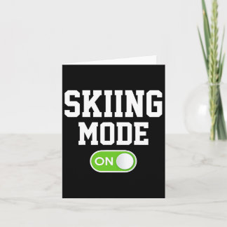 Skiing Mode On Funny Skier  Card