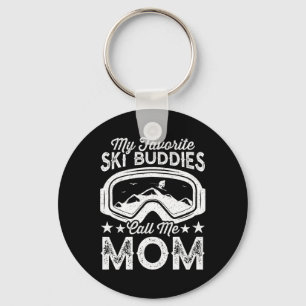 Skiing Mothers My Favourite Ski Buddies Call Me Mu Key Ring