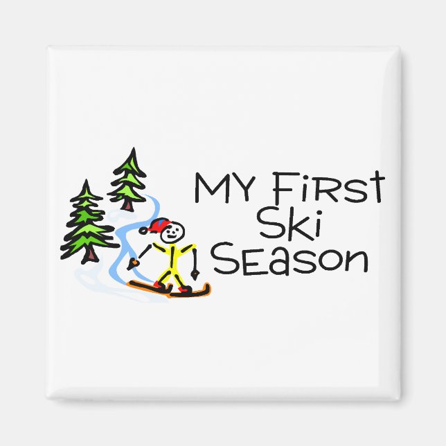 Skiing My First Ski Season Magnet (Front)