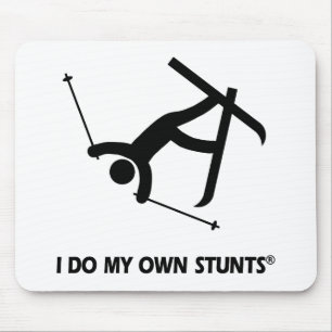 Skiing My Own Stunts Mouse Pad