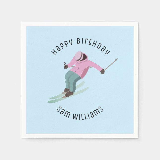 Skiing Napkin (Front)