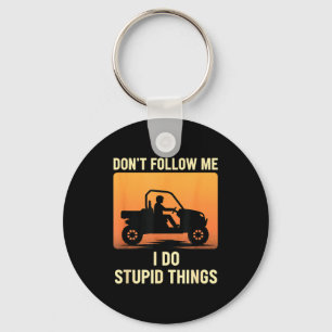 Skiing offpiste attitude_ don't follow do stupid t key ring