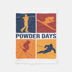 Skiing On Powder Days Is Fun - Winter Sport Skilif Fleece Blanket
