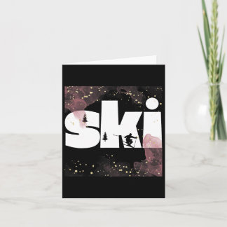 Skiing On Slopes2  Card