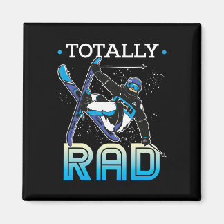 Skiing Outfit Nordic Skier Ski Totally Rad  Magnet