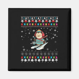 skiing-penguin, christmas-penguin, ugly-christmas, magnet