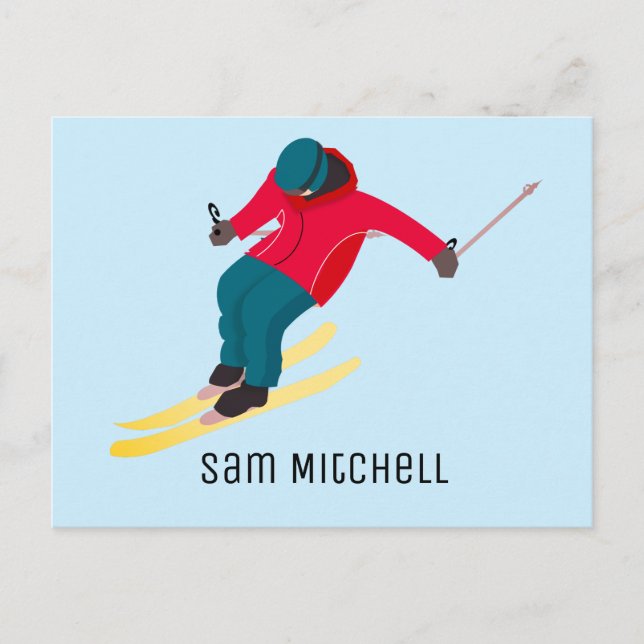 Skiing Postcard (Front)