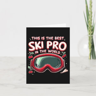 Skiing pro sports snow card
