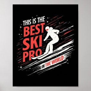 Skiing Professional Mountain Snow Sport  Poster