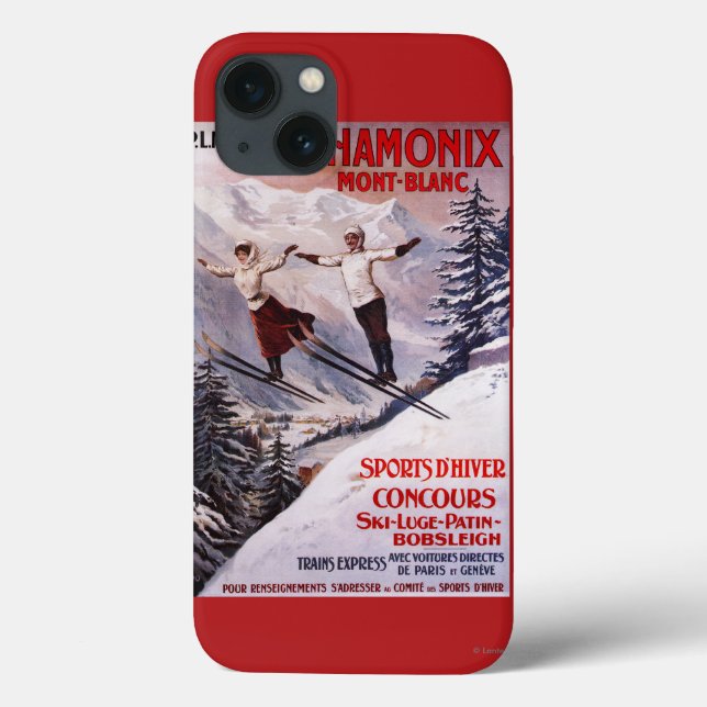 Skiing Promotional Poster Case-Mate iPhone Case (Back)