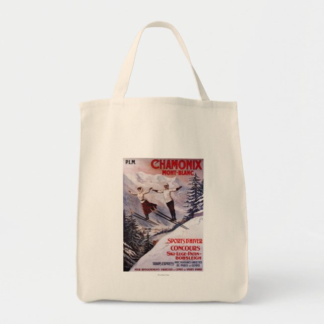 Skiing Promotional Poster Tote Bag (Front)