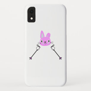 Skiing Rabbit with ski poles Case-Mate iPhone Case