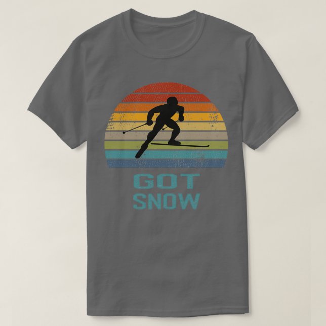 Skiing Retro Long Sleeve T-Shirt (Design Front)