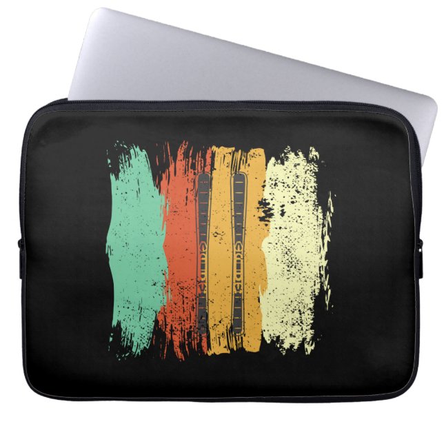Skiing Retro Ski Laptop Sleeve (Front)