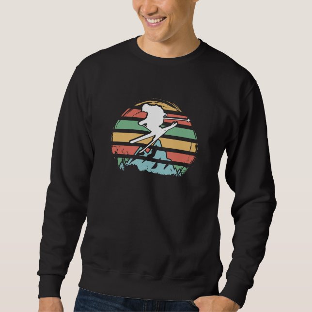 Skiing Retro Sweatshirt (Front)